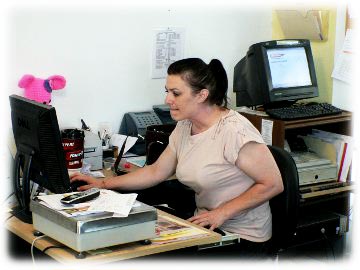 woman working